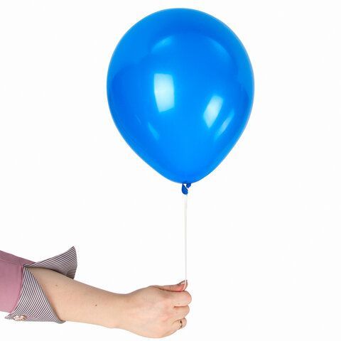 Шары воздушные ЗОЛОТАЯ СКАЗКА, 10&quot; (25 см), КОМПЛЕКТ 50 штук, синие, пакет, 104999