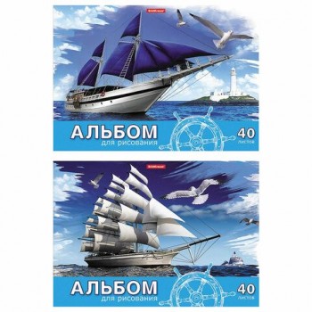 Альбом для рисования А4, 40 л., склейка, обложка картон, подложка, внутренний блок 120 г/м, ERICH KRAUSE 10 шт., "Прогулка", 43265