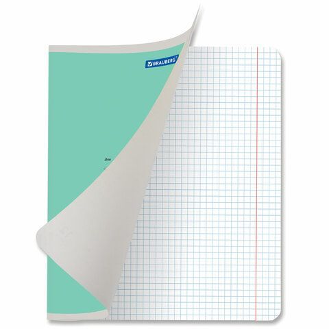 Тетрадь 12 л. BRAUBERG 20 шт. КЛАССИКА NEW клетка, обложка картон, ЗЕЛЕНАЯ, 105684
