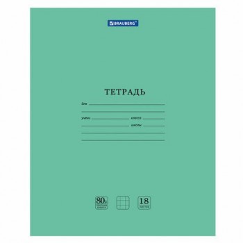 Тетрадь BRAUBERG 20 шт. "EXTRA" 18 л., клетка, плотная бумага 80 г/м2, обложка картон, 105708