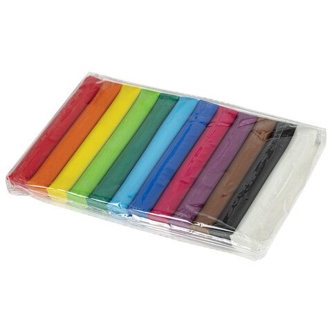 Пластилин классический BRAUBERG KIDS 2 шт., 12 цветов, 240 г, ВЫСШЕЕ КАЧЕСТВО, 105873