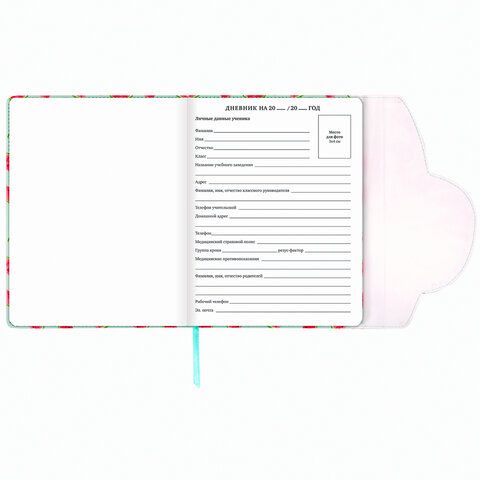 Дневник 1-11 класс 48 л., кожзам (твердая), магнитный клапан, ЮНЛАНДИЯ, &quot;АРБУЗИКИ&quot;, 105952