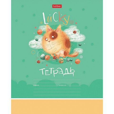 Тетрадь 12 л. HATBER 20 шт. клетка, обложка картон, &quot;Счастливчики&quot; (5 видов в спайке), 12Т5В1