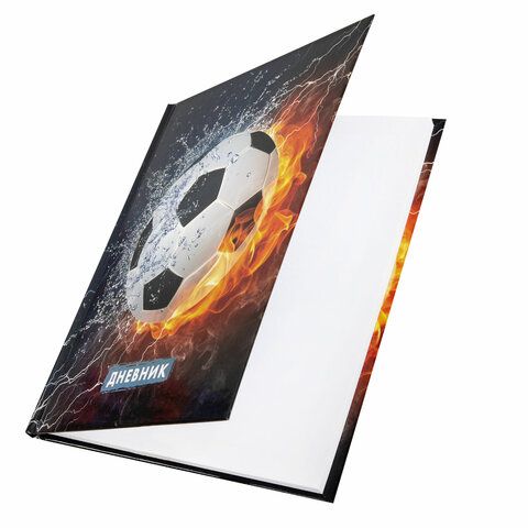 Дневник 1-4 класс 48 л., твердый, ЮНЛАНДИЯ, глянцевая ламинация, с подсказом, &quot;Football&quot;, 106349