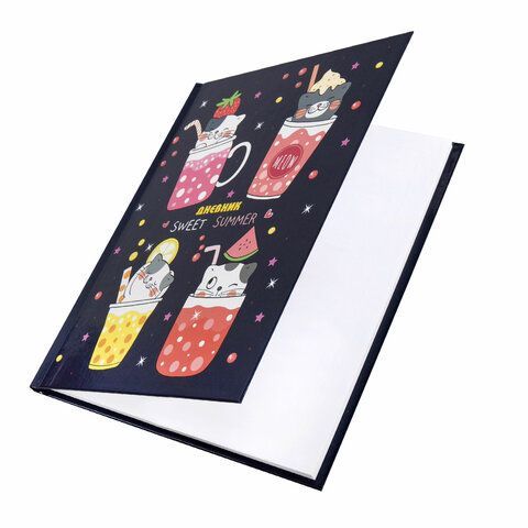 Дневник 1-4 класс 48 л., твердый, ЮНЛАНДИЯ, глянцевая ламинация, с подсказом, &quot;Котики&quot;, 106352