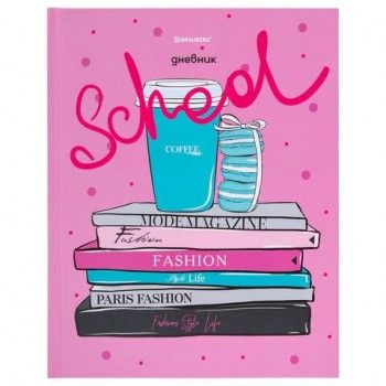 Дневник 5-11 класс 48 л., твердый, BRAUBERG, выборочный лак, с подсказом, "Fashion", 106414