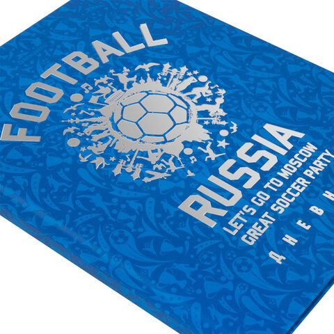 Дневник 5-11 класс 48 л., твердый, BRAUBERG, фольга, с подсказом, &quot;Football&quot;, 106416
