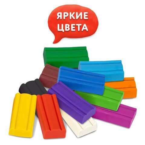 Пластилин мягкий ЮНЛАНДИЯ &quot;ВЕСЕЛЫЙ ШМЕЛЬ&quot;, 16 цветов, 240 г, СО СТЕКОМ, 106673