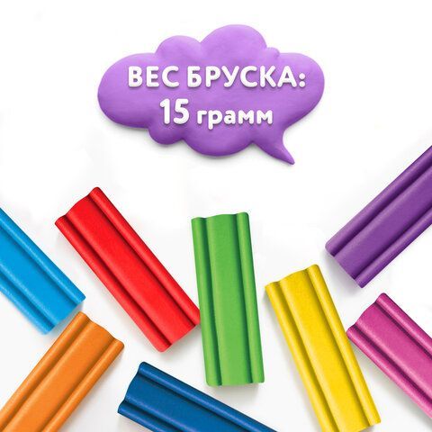 Пластилин мягкий ЮНЛАНДИЯ &quot;ВЕСЕЛЫЙ ШМЕЛЬ&quot;, 16 цветов, 240 г, СО СТЕКОМ, 106673