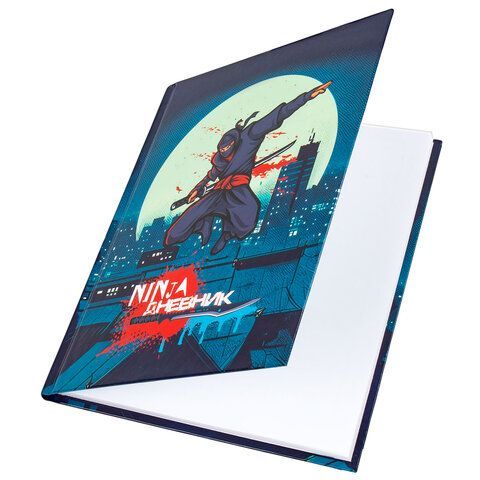 Дневник 1-4 класс 48 л., твердый, ЮНЛАНДИЯ, глянцевая ламинация, с подсказом, &quot;Ниндзя&quot;, 106823