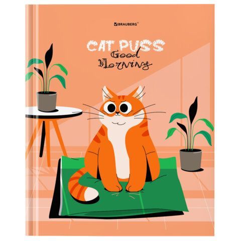 Дневник 1-11 класс 40 л., твердый, BRAUBERG, глянцевая ламинация, &quot;Cute cat&quot;, 106852