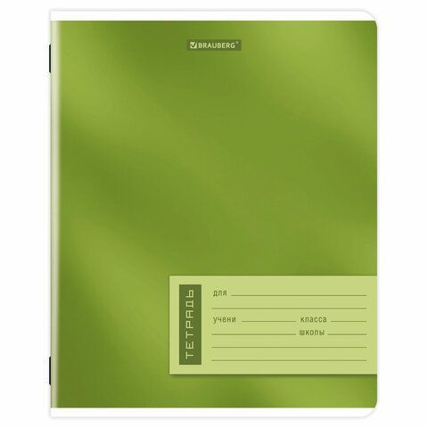 Тетради ДЭК 18 л. КОМПЛЕКТ 10 шт. BRAUBERG, клетка, обложка картон, "ONE COLOUR", 107332