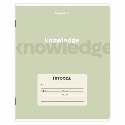 Тетради ДЭК 24 л. КОМПЛЕКТ 10 шт. BRAUBERG, линия, обложка картон, "KNOWLEDGE", 107345