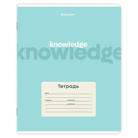 Тетради ДЭК 24 л. КОМПЛЕКТ 10 шт. BRAUBERG, линия, обложка картон, "KNOWLEDGE", 107345