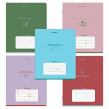 Тетради ДЭК 24 л. КОМПЛЕКТ 10 шт. BRAUBERG, линия, обложка картон, "PHRASES", 107347