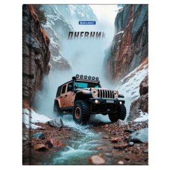 Дневник 1-4 класс 48л, твердый, BRAUBERG 12 шт., глянцевая ламинация, с подсказом, Джип, 107586