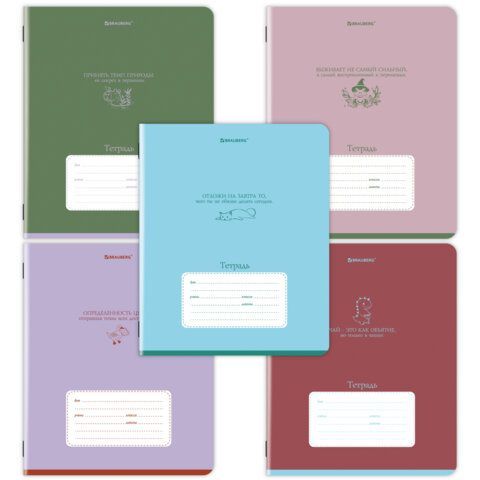 Тетрадь 12л. BRAUBERG 60 шт. клетка, обложка картон, PHRASES, 107777