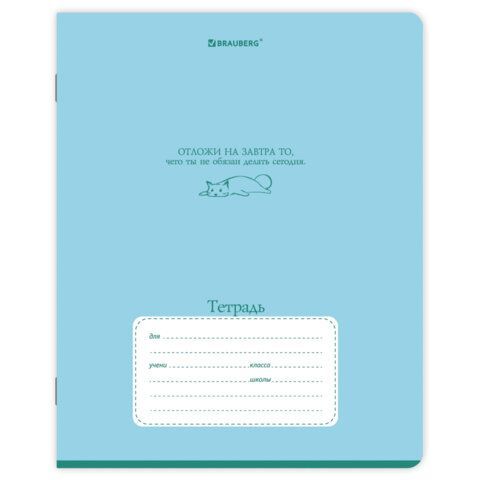 Тетрадь 18л. BRAUBERG 60 шт. клетка, обложка картон, PHRASES, 107784