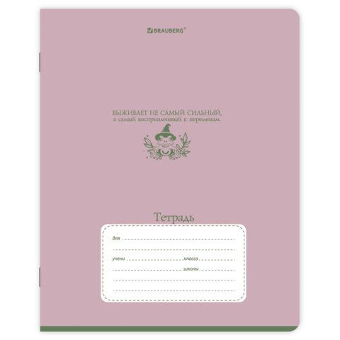 Тетрадь 18л. BRAUBERG 60 шт. линия, обложка картон, PHRASES, 107785