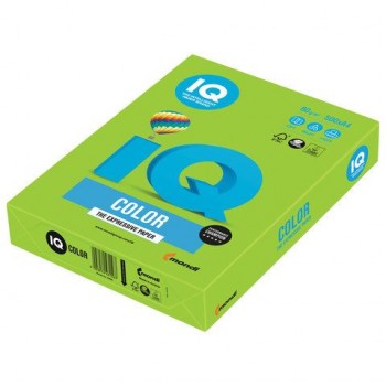 Бумага цветная IQ color, А4, 80 г/м2, 500 л., интенсив, ярко-зеленая, MA42