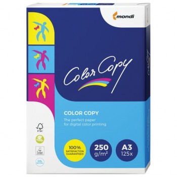 Бумага COLOR COPY, А3 (297х420), 250 г/м2, 125 л., для полноцветной лазерной печати, А++, 161% (CIE)