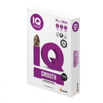 Бумага IQ SMOOTH, А4, 90 г/м2, 500 л., класс "А+", Австрия, белизна 170% (CIE)