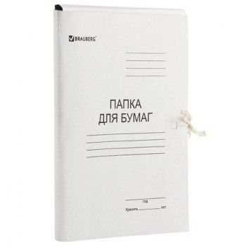 Папка для бумаг с завязками картонная BRAUBERG 10 шт., 440 г/м2, до 200 листов, 110926