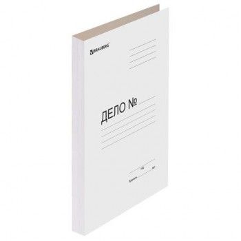 Папка без скоросшивателя "Дело", картон мелованный, плотность 440 г/м2, до 200 листов, BRAUBERG 15 шт., 110928