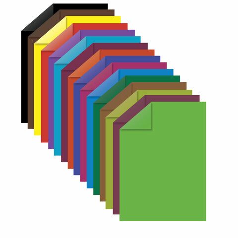 Цветная бумага А4 2-сторонняя офсетная, 16 листов 16 цветов, на скобе, ЮНЛАНДИЯ, 200х280 мм, &quot;Олененок&quot;, 111326