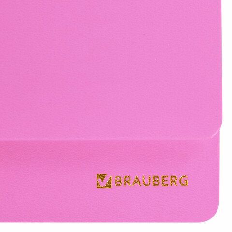 Планинг настольный недатированный (305x140 мм) BRAUBERG &quot;Select&quot;, балакрон, 60 л., розовый, 111697