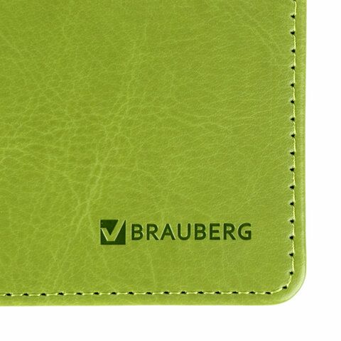 Планинг настольный недатированный (305x140 мм) BRAUBERG &quot;Rainbow&quot;, кожзам, 60 л., зеленый, 111702