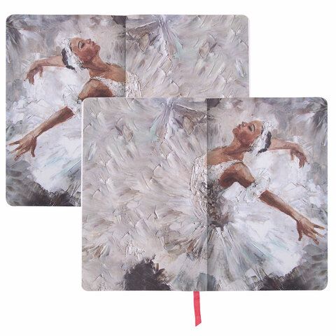 Ежедневник недатированный А5 (138х213 мм), BRAUBERG VISTA, под кожу, гибкий, 136 л., &quot;Ballet&quot;, 112002