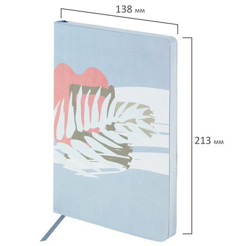 Ежедневник недатированный А5 (138х213 мм), BRAUBERG VISTA, под кожу, гибкий, 136 л., &quot;Botanica&quot;, 112011