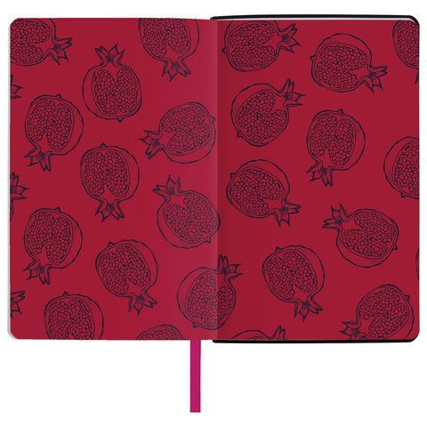 Ежедневник недатированный А5 (138х213 мм), BRAUBERG VISTA, под кожу, гибкий, 136 л., &quot;Pomegranate&quot;, 112022