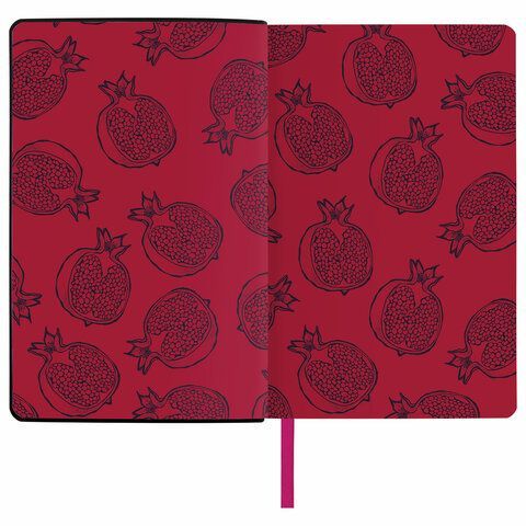 Ежедневник недатированный А5 (138х213 мм), BRAUBERG VISTA, под кожу, гибкий, 136 л., &quot;Pomegranate&quot;, 112022