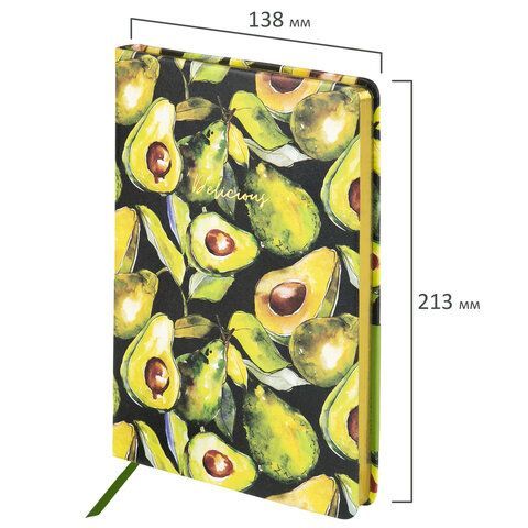 Ежедневник недатированный А5 (138х213 мм), BRAUBERG VISTA, под кожу, твердый, 136 л., &quot;Avocado&quot;, 112026