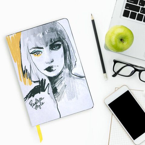 Блокнот А5 (143x210 мм), BRAUBERG VISTA &quot;Fashion Style&quot;, под кожу, гибкий, 80 л., 112067
