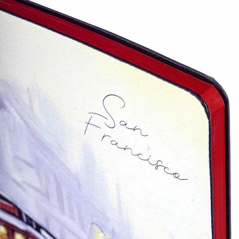Блокнот А5 (143x210 мм), BRAUBERG VISTA &quot;San Francisco&quot;, под кожу, гибкий, 80 л., 112070