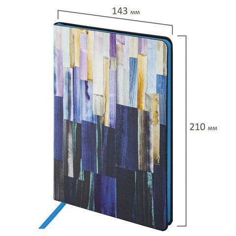Блокнот А5 (143x210 мм), BRAUBERG VISTA &quot;Expression&quot;, под кожу, гибкий, 80 л., 112082
