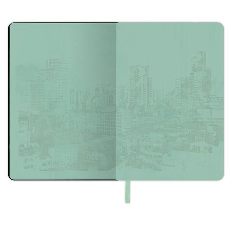 Блокнот А5 (143x210 мм), BRAUBERG VISTA &quot;District&quot;, под кожу, гибкий, 80 л., 112087