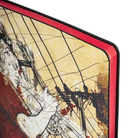 Блокнот А5 (143x210 мм), BRAUBERG VISTA &quot;Jazz&quot;, под кожу, гибкий, 80 л., 112089