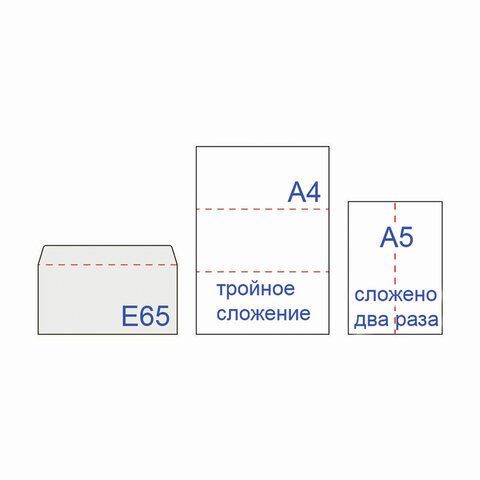 Конверты Е65 (110х220 мм), отрывная лента, внутренняя запечатка, КОМПЛЕКТ 100 шт., BRAUBERG, 112193