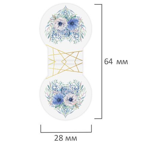 Закладки для книг МАГНИТНЫЕ, &quot;FLOWERS&quot;, набор 6 шт., 32х28 мм, BRAUBERG 2 шт., 113168