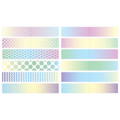 Закладки для книг МАГНИТНЫЕ, &quot;GRADIENT&quot;, набор 12 шт., 60x20 мм, BRAUBERG, 113170