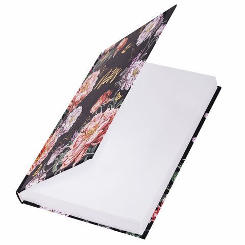 Ежедневник недатированный А5 (145х215 мм), ламинированная обложка с фольгой, 128 л., STAFF, &quot;Flowers&quot;, 113521