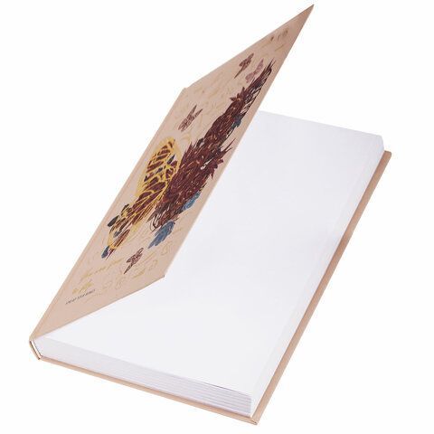 Ежедневник недатированный А5 (145х215 мм), ламинированная обложка с фольгой, 128 л., STAFF, &quot;Butterfly&quot;, 113524