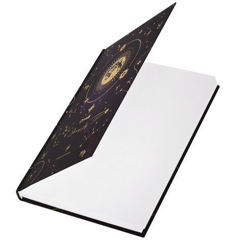 Ежедневник недатированный А5 (145х215 мм), ламинированная обложка с фольгой, 128 л., STAFF, &quot;Starry&quot;, 113525