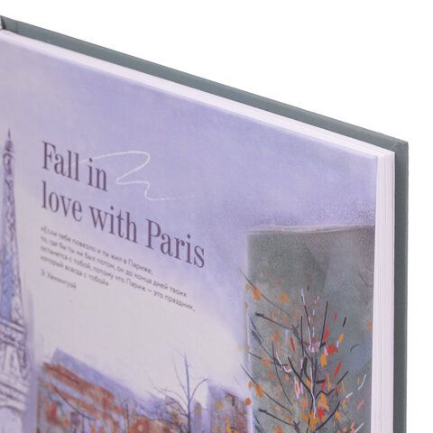 Ежедневник недатированный А5 (145х215 мм), ламинированная обложка, 128 л., STAFF, &quot;Love in Paris&quot;, 113531