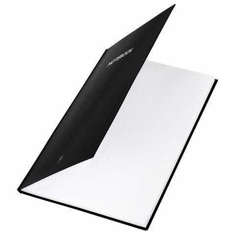 Блокнот БОЛЬШОЙ ФОРМАТ (205х290 мм) А4, 80 л., твердый, клетка, STAFF, &quot;Black&quot;, 114403