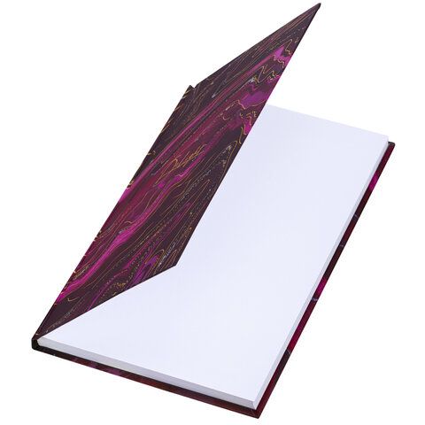 Блокнот А5 134х206 мм, 80 л., твёрдый, клетка, тиснение фольгой, STAFF, &quot;Marble&quot;, 114429